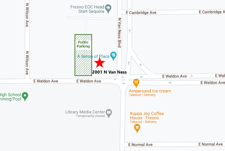  Google map image of Fresno site location
